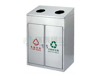方形不銹鋼分類垃圾箱HT-BXG1550,不銹鋼,垃圾桶,HT-BXG1550,不銹鋼,垃圾桶,HT-