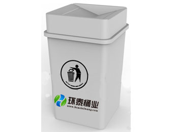 正方形戶外180L白色塑料垃圾桶HT-SL3420,正方形,戶外,180L,白色,塑料,垃圾桶,HT-SL342