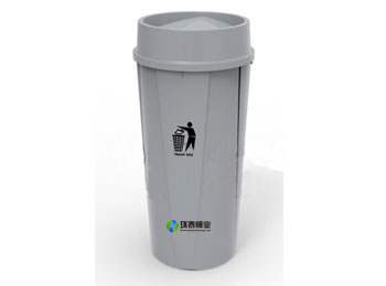 圓形戶外灰色80L塑料垃圾桶HT-SL3530,圓形,戶外,灰色,80L,塑料,垃圾桶,HT-SL3530,