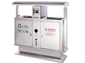戶外不銹鋼分類垃圾箱HT-BXG1080,鋼板,垃圾桶,歡迎,使用,ueditor,