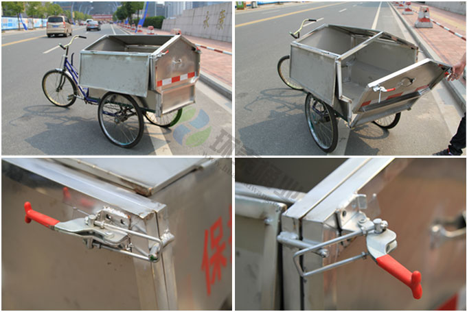 翻蓋式人力三輪垃圾清運車
