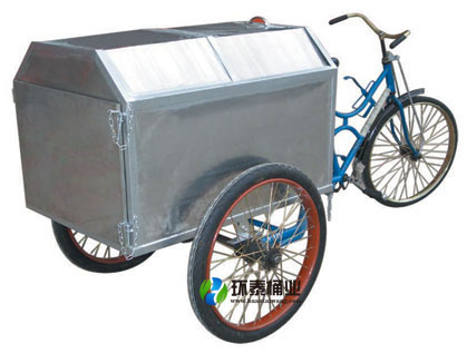 人力三輪不銹鋼垃圾清運(yùn)車