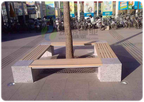 戶外公園景區(qū)防腐木石腳圍樹(shù)凳