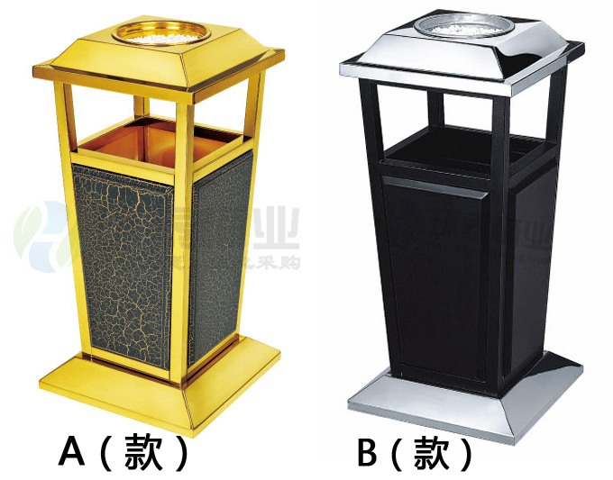 方鉆鈦金室內(nèi)垃圾桶